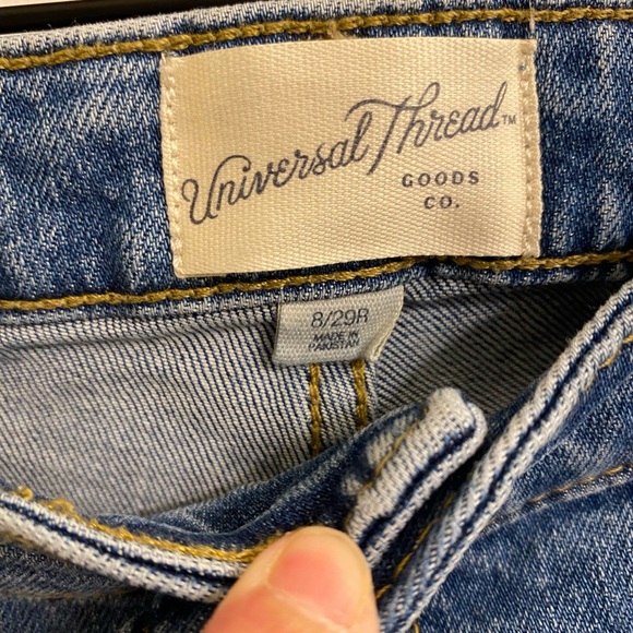 UNIVERSAL THREAD HIGH RISE SLIM STRAIGHT JEANS SIZE 29/8 EXCELLENT - Picture 8 of 12